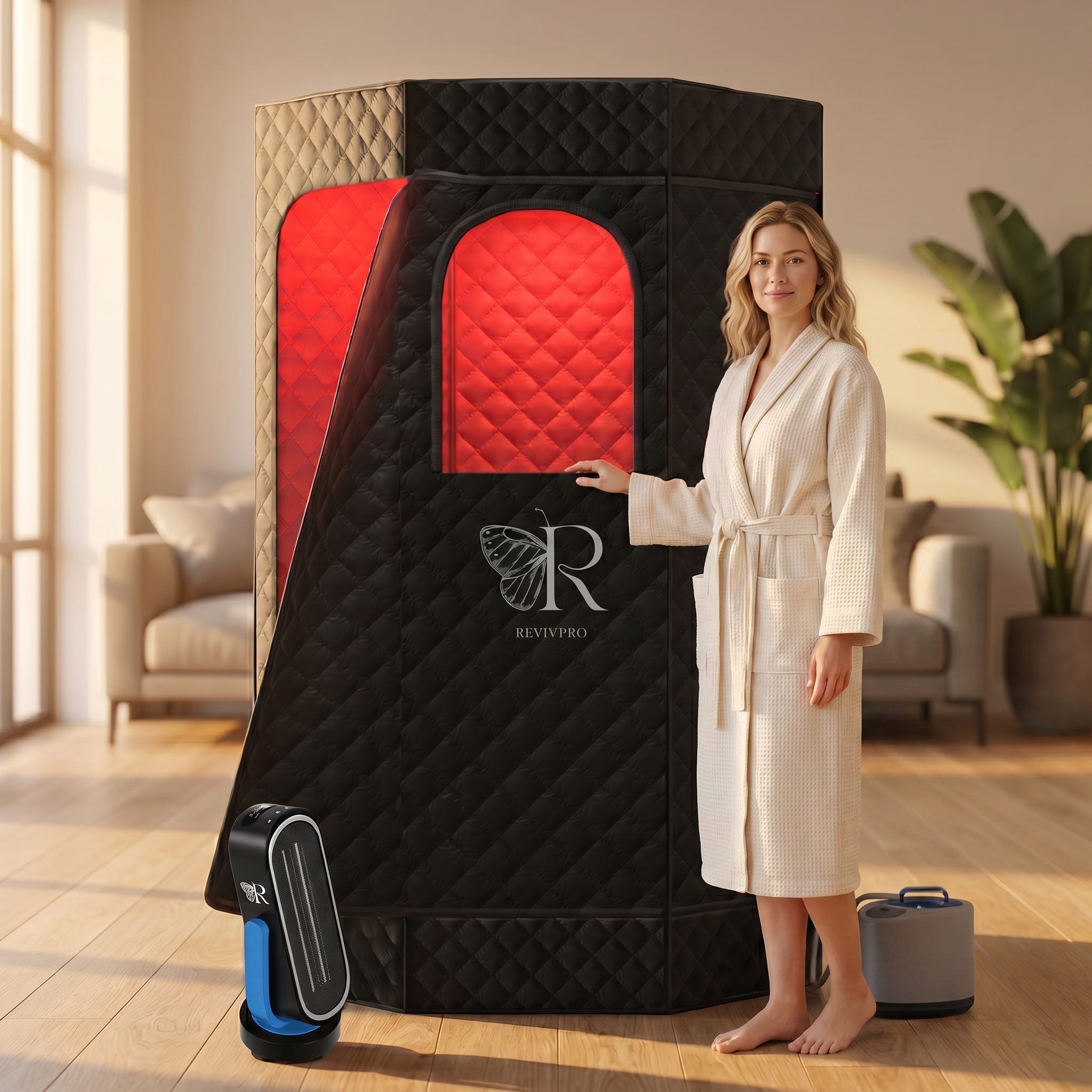Complete Home Sauna Starter Bundle Kit – Steam Sauna + Sauna Heater