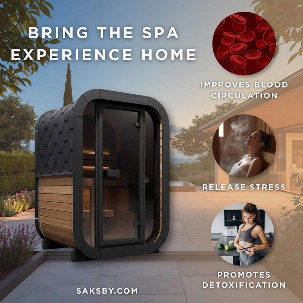 SaunaLife Model CL3G Cube-Series Outdoor 2-Person Home Sauna Kit [SL-MODELCL3G] (SAK23721)