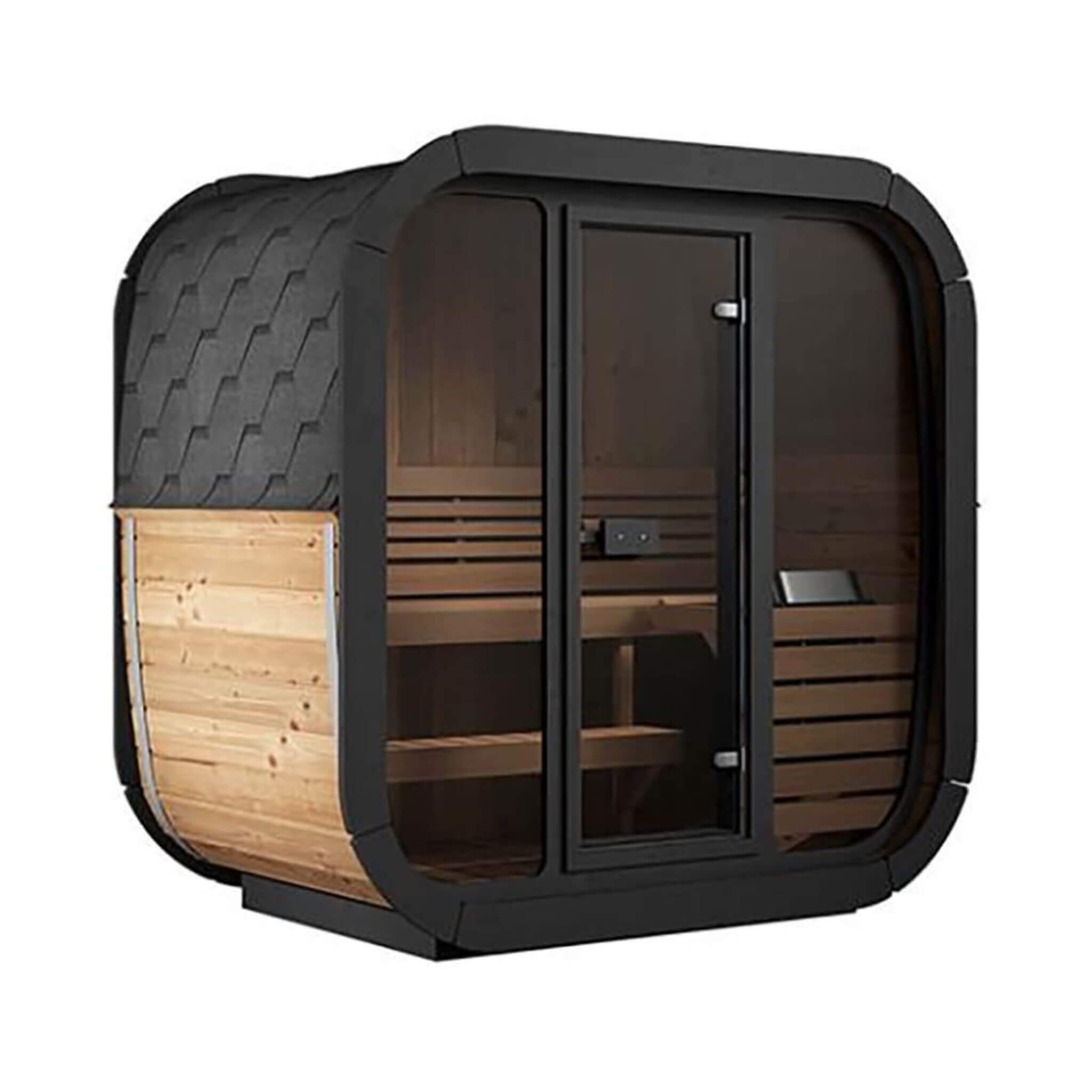 SaunaLife Model CL4G 3-Person Cube-Series Luxury Wooden Outdoor Home Sauna Kit [SL-MODELCL4G] (SAK92610)