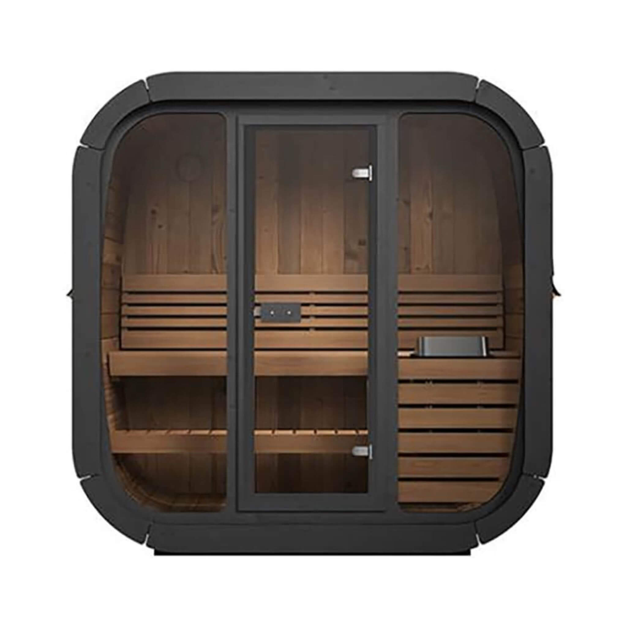 SaunaLife Model CL4G 3-Person Cube-Series Luxury Wooden Outdoor Home Sauna Kit [SL-MODELCL4G] (SAK92610)