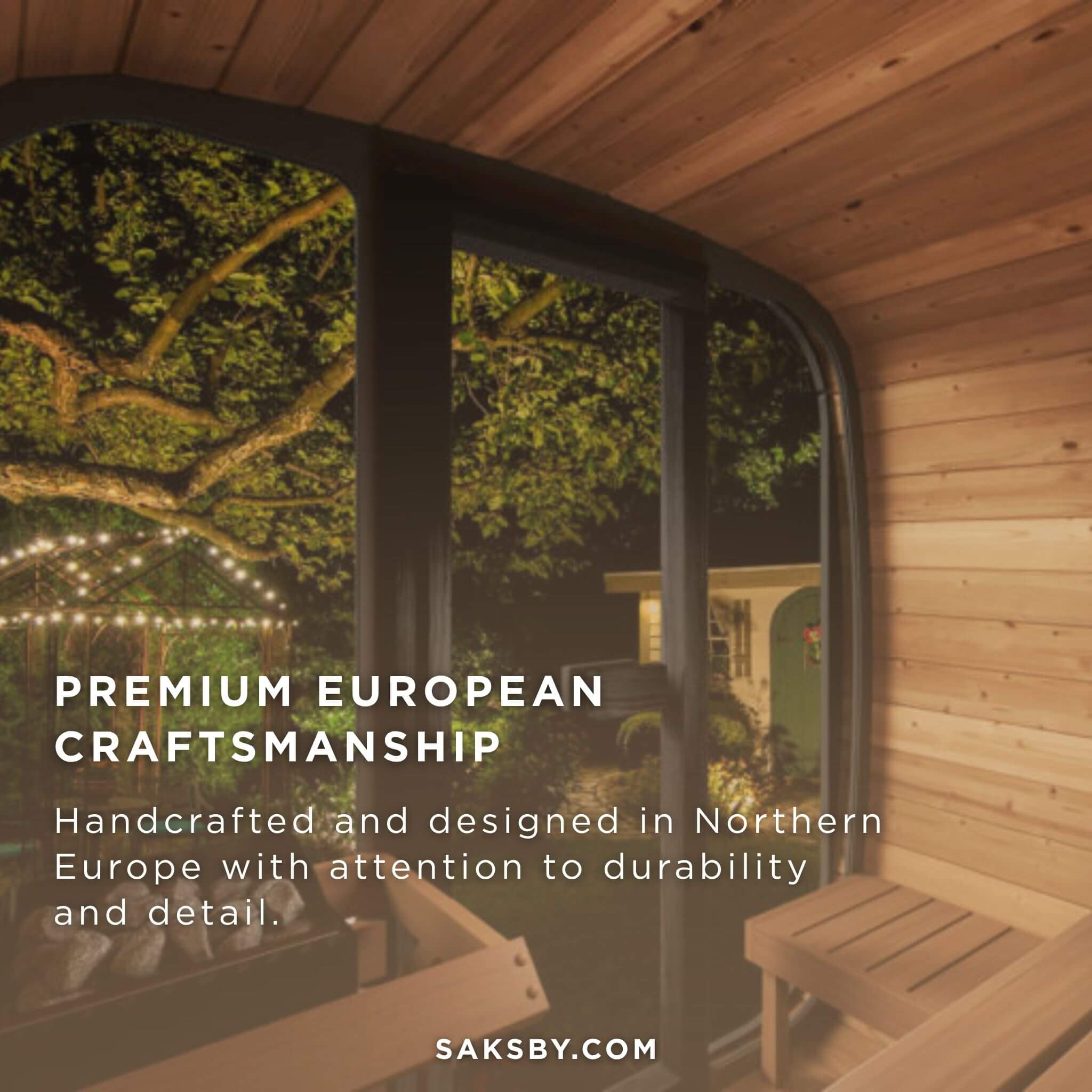 SaunaLife Model CL5G 4-Person Cube-Series Luxury Wooden Outdoor Home Sauna Kit [SL-MODELCL5G] (SAK91835)