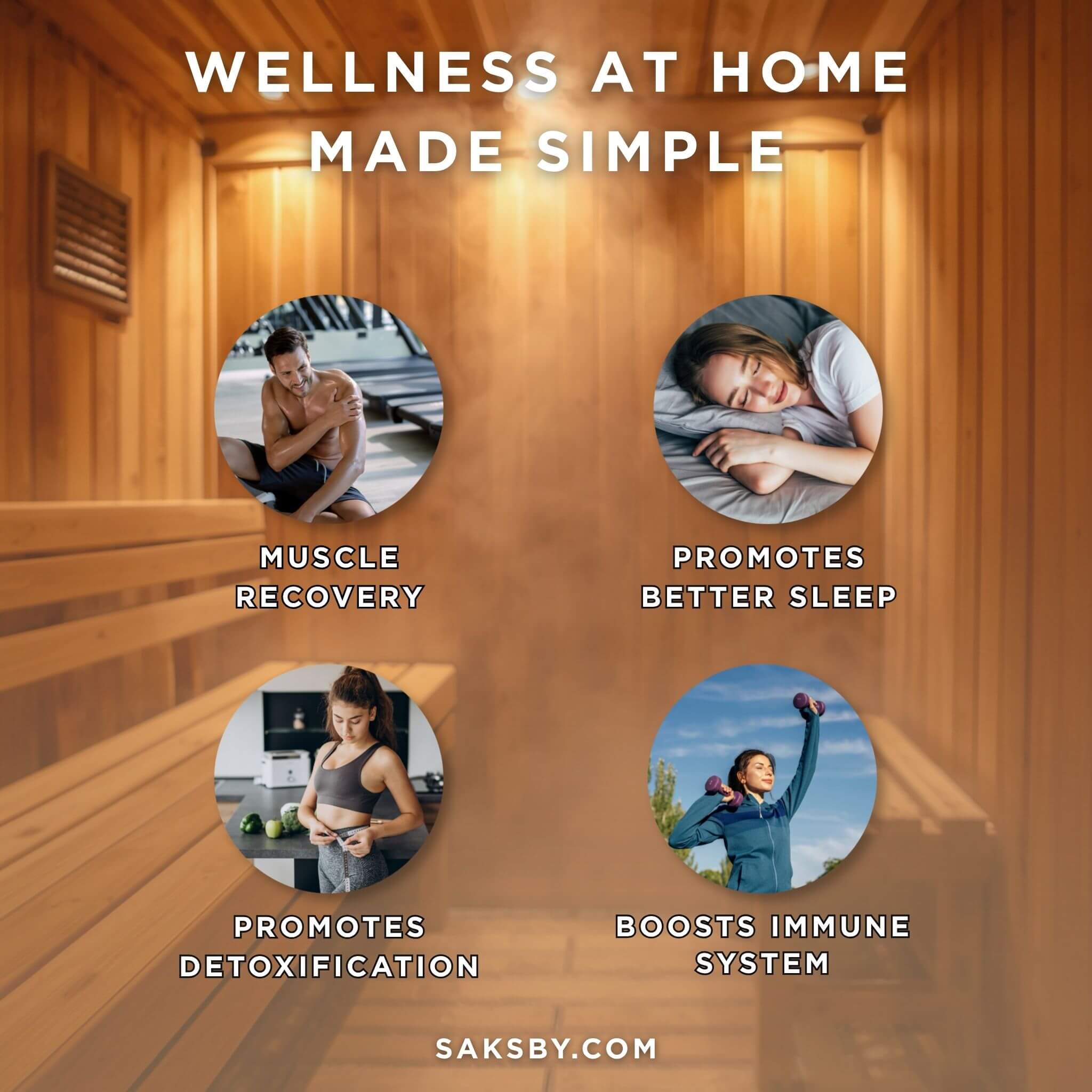 SaunaLife Model CL5G 4-Person Cube-Series Luxury Wooden Outdoor Home Sauna Kit [SL-MODELCL5G] (SAK91835)