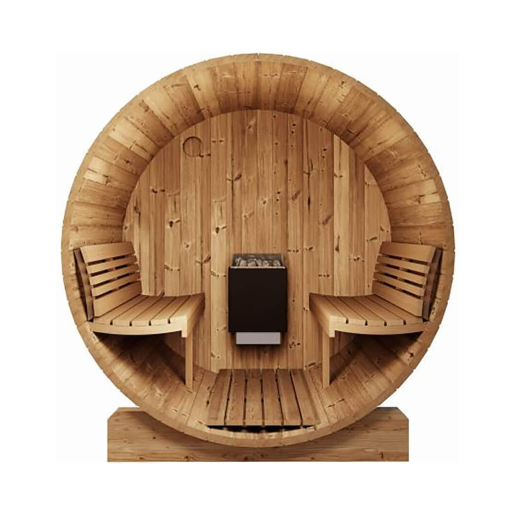 SaunaLife Model E6 Ergo Series 3-Person Thermo-Spruce Backyard Sauna Barrel [SL-MODELE6] (SAK38572)