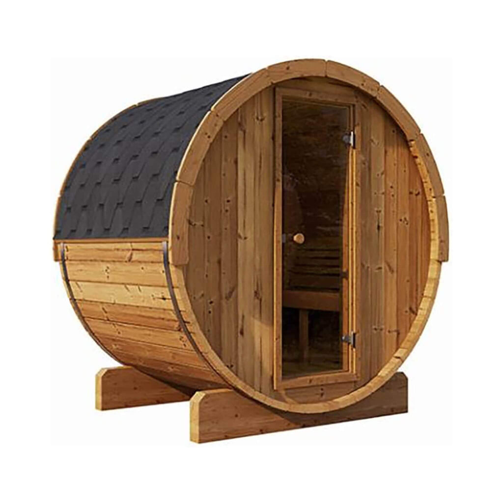 SaunaLife Model E6 Ergo Series 3-Person Thermo-Spruce Backyard Sauna Barrel [SL-MODELE6] (SAK38572)