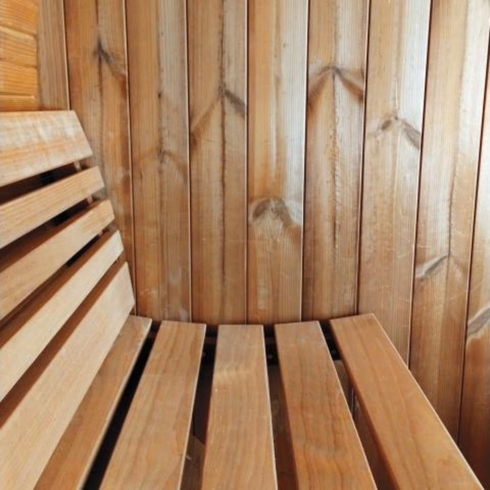 SaunaLife Model E8 Ergo Series 6-Person Outdoor Thermo-Spruce Sauna Barrel [SL-MODELE8] (SAK31809)