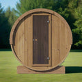 SaunaLife Model E8 Ergo Series 6-Person Outdoor Thermo-Spruce Sauna Barrel [SL-MODELE8] (SAK31809)