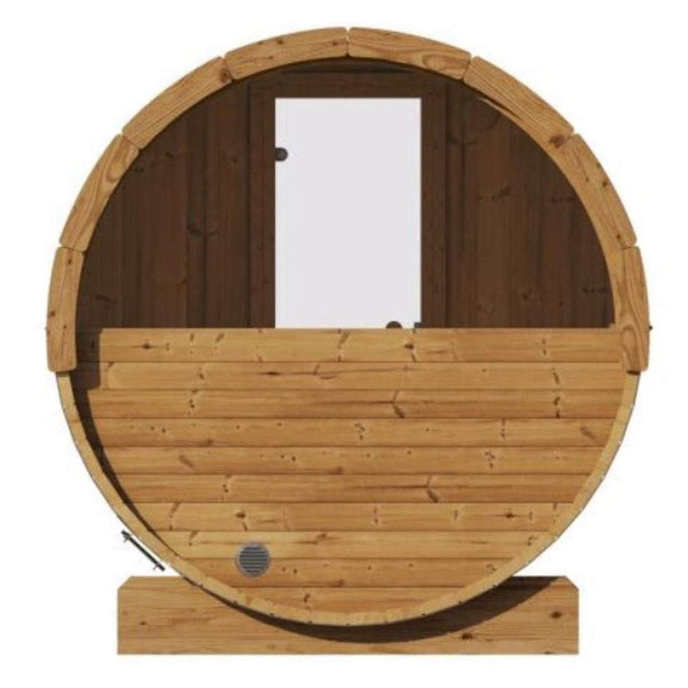 SaunaLife Model E8W Ergo Series 6-Person Outdoor Thermo-Spruce Sauna Barrel [SL-MODELE8W] (SAK92573)