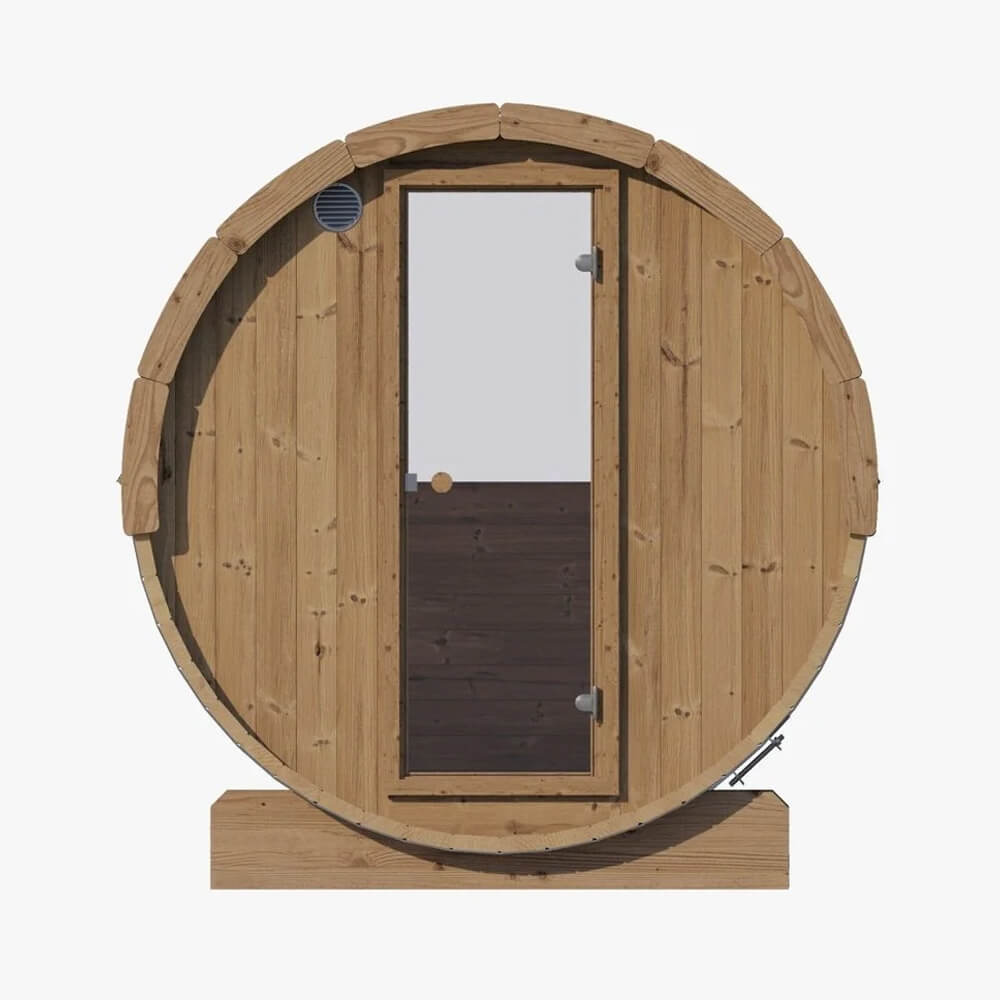 SaunaLife Model E8W Ergo Series 6-Person Outdoor Thermo-Spruce Sauna Barrel [SL-MODELE8W] (SAK92573)