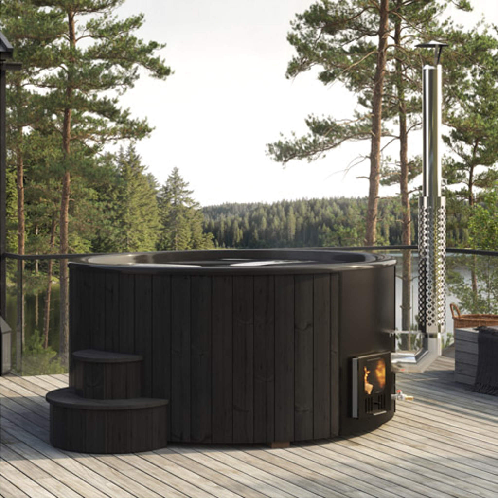 SaunaLife Model S6B 7-Person Soak-Series Home Wood-Burning Hot Tub [SL-MODELS6B] (SAK13679)