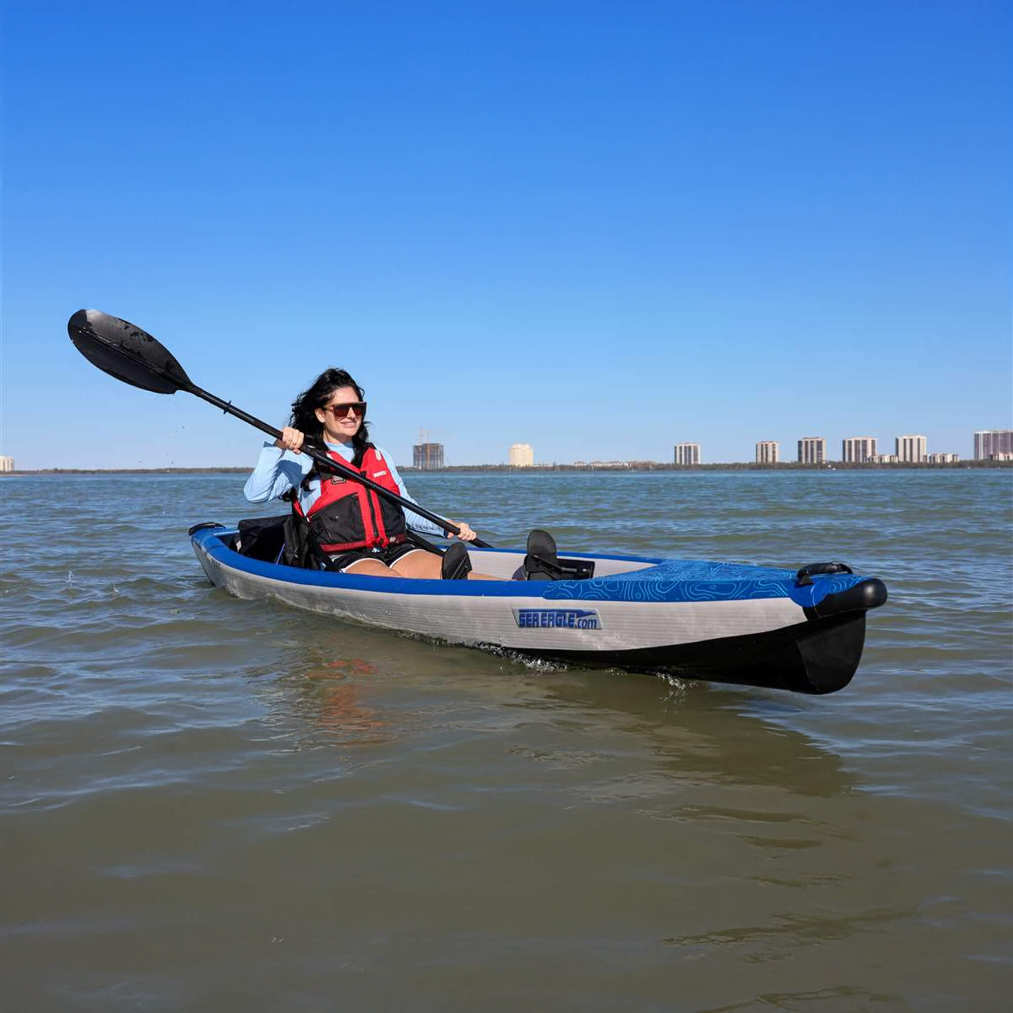 Sea Eagle 393RL RazorLite 1-Person Inflatable Lightweight Kayak With Adjustable Footrests [393RLK] (SAK13961)