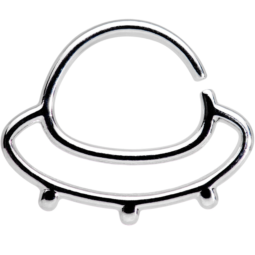 16G 3/8" Outer Space UFO Septum Ring