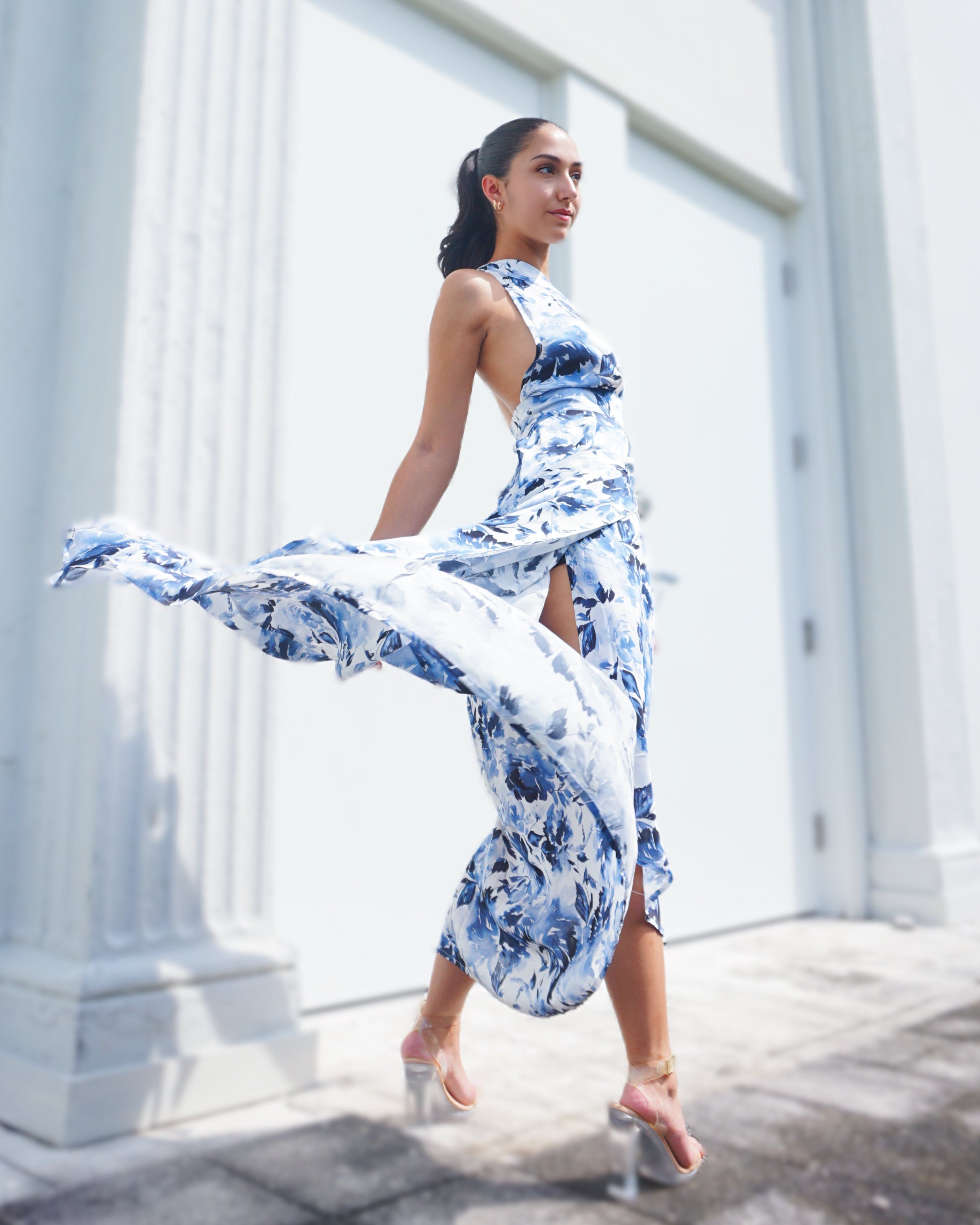Show Skirt - Sapphire Bloom