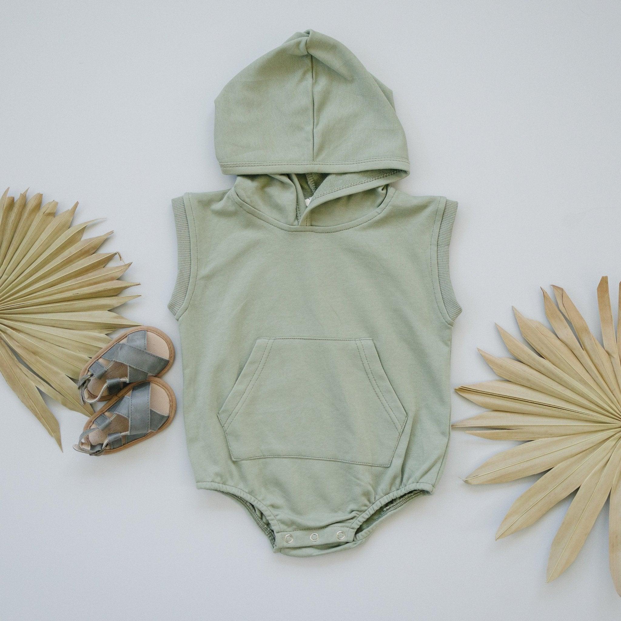 Sleeveless Hoodie Romper - more colors *0-3m and 12-18m left