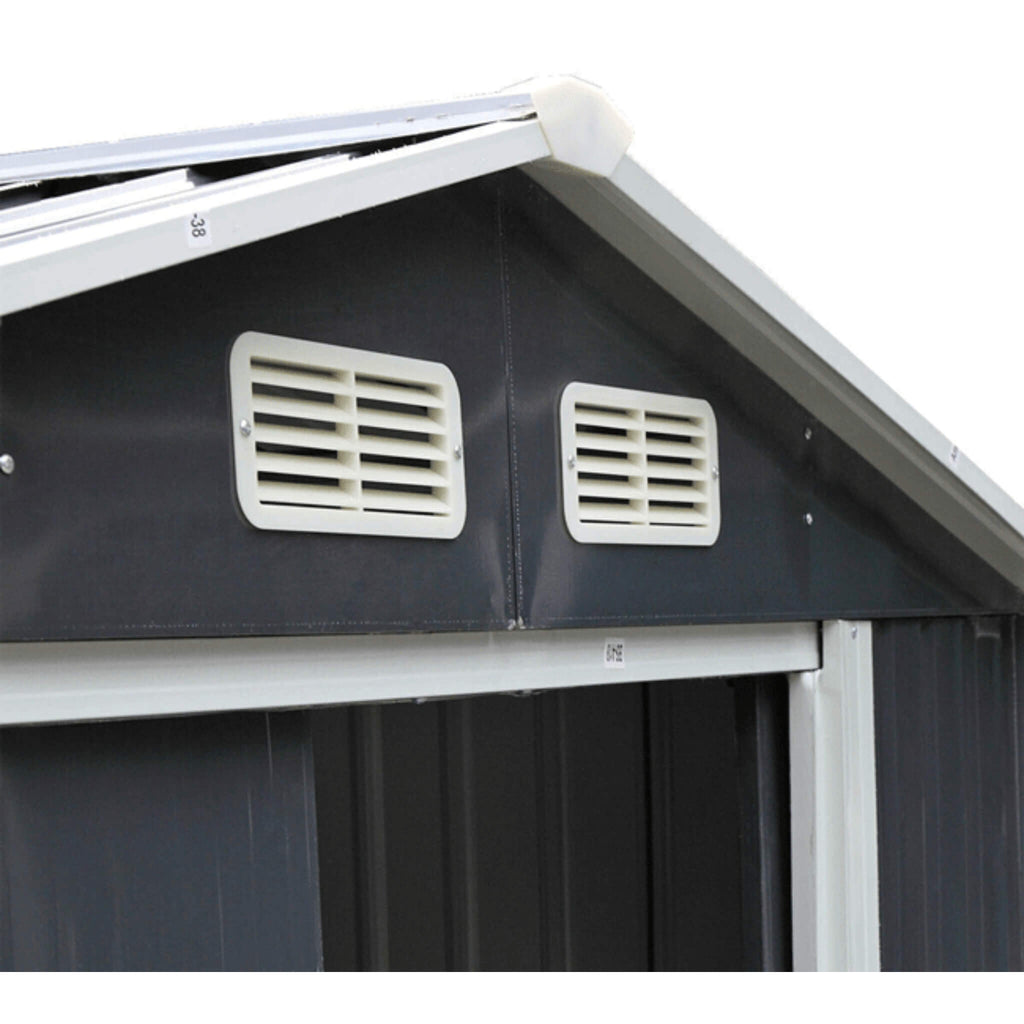 [04X07FT] Alora Small Outdoor Garden Backyard Storage Tool Shed W/ Sliding Door (SAK59938)