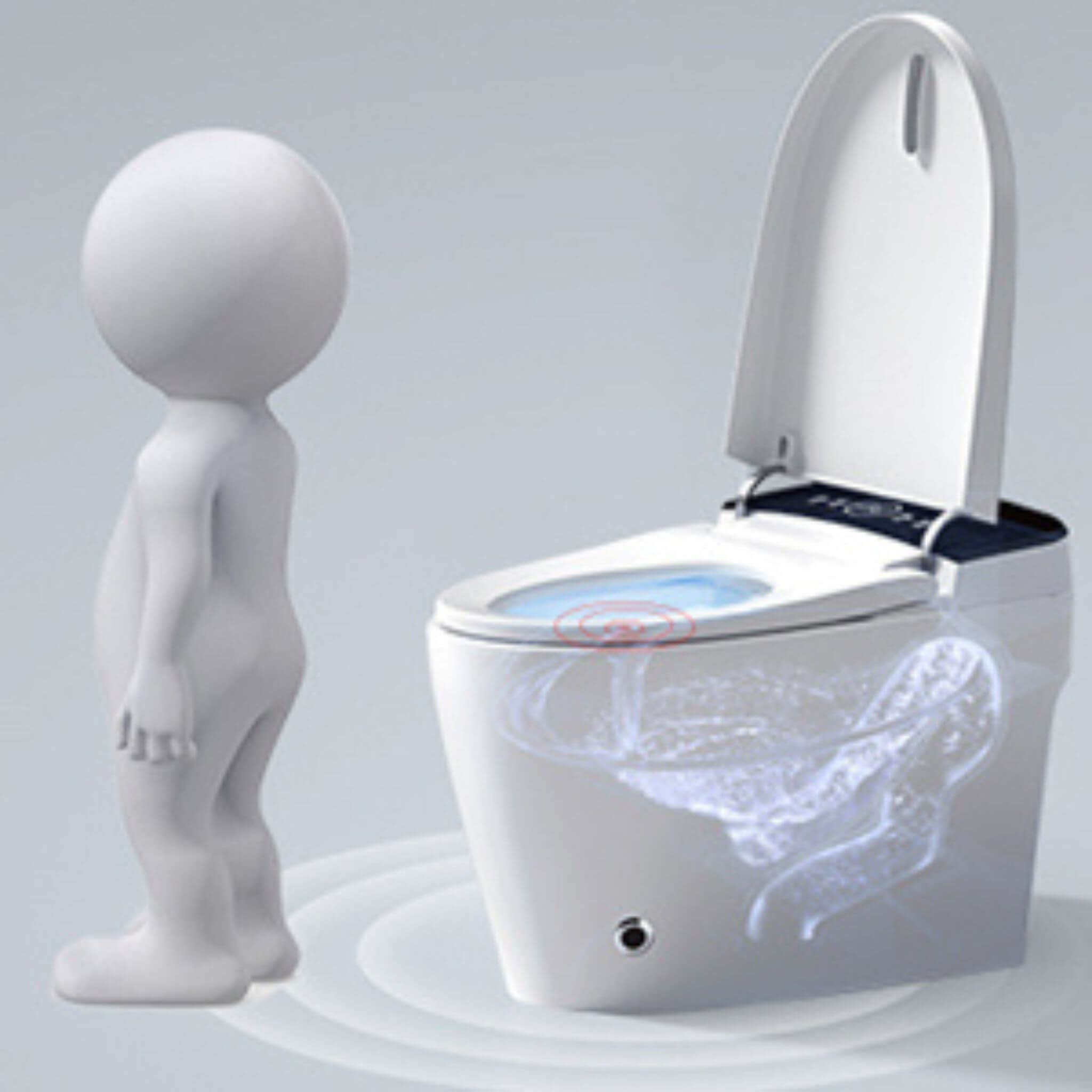 Nuvia Smart Auto Dual Flush Tankless Toilet With Heated Bidet, Auto Open And Close (SAK37415)