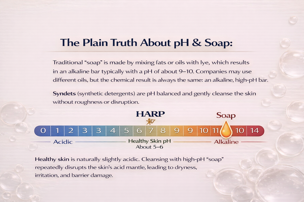 HARP® Exfoliating Body Wash Bar – pH Balanced Syndet Cleanser with Bamboo Powder, FRAGRANCE-FREE, Soap-Free & No Lye, Non-Comedogenic, Gentle Exfoliation for Smooth Skin, 5 oz