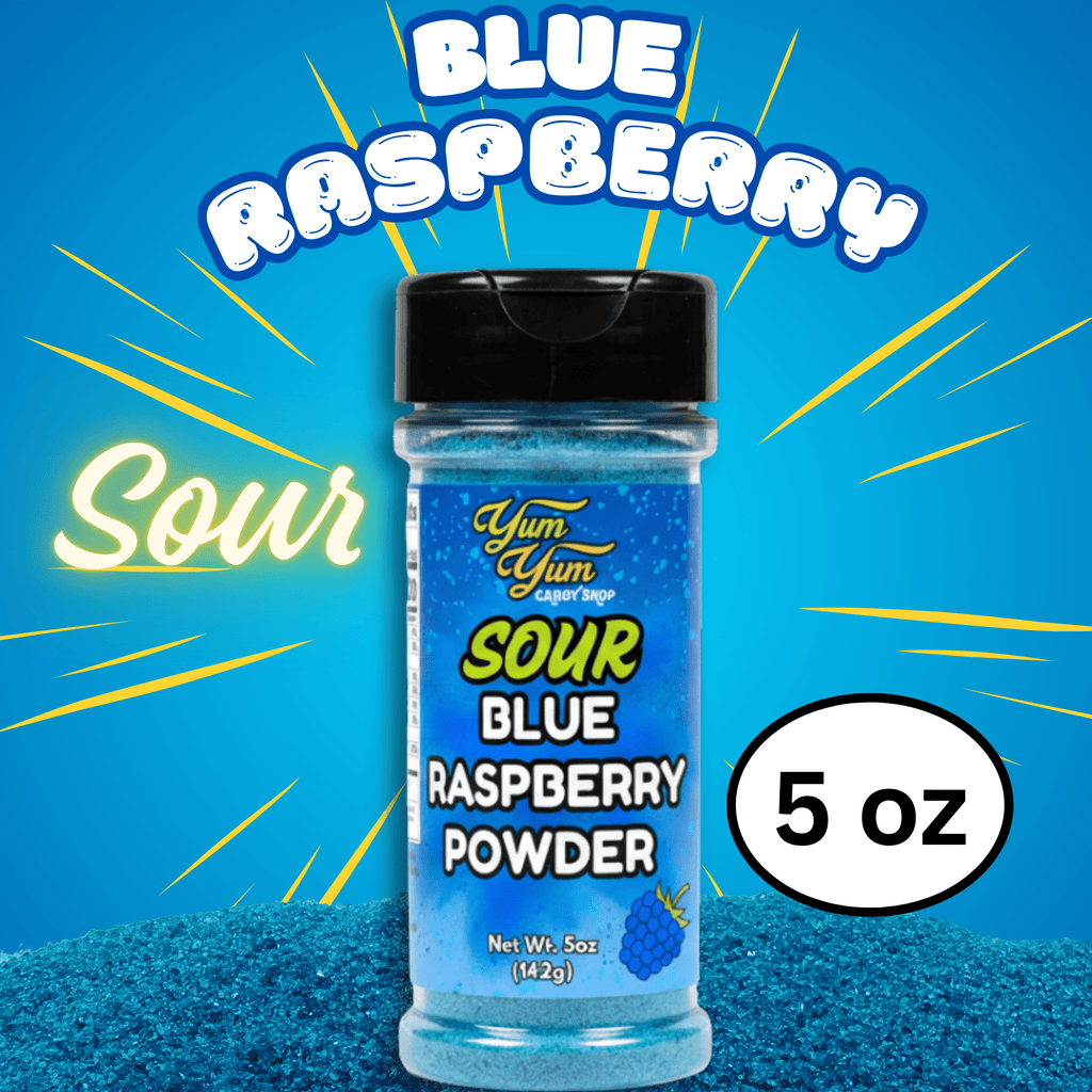 Sweet & Sour Candy Powder Shaker – Blue Raspberry, Cotton Candy, Wild Cherry & Plain