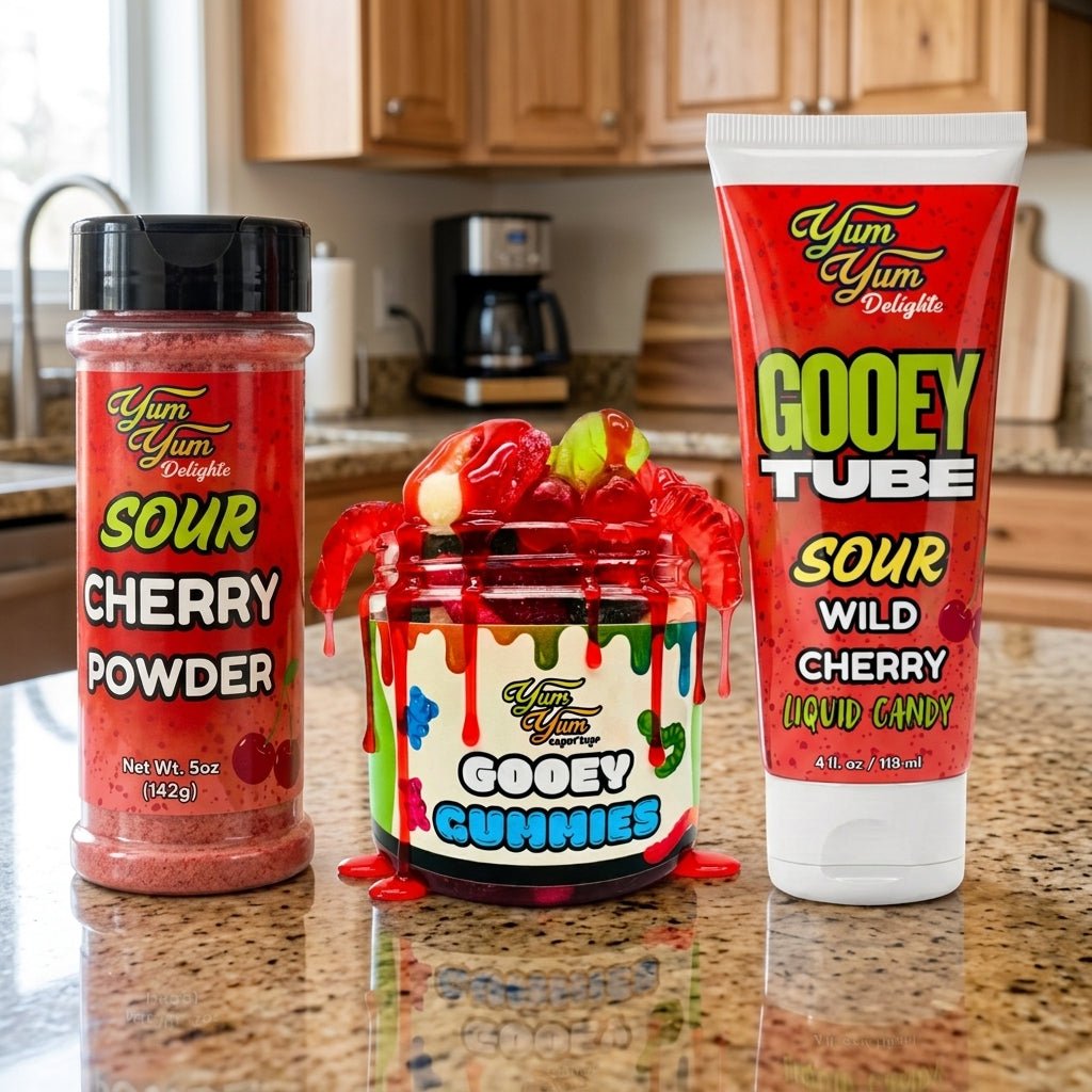 Tiktok Viral Candy Bundle Gooey Gummies Candy Powder Gooey Tubes