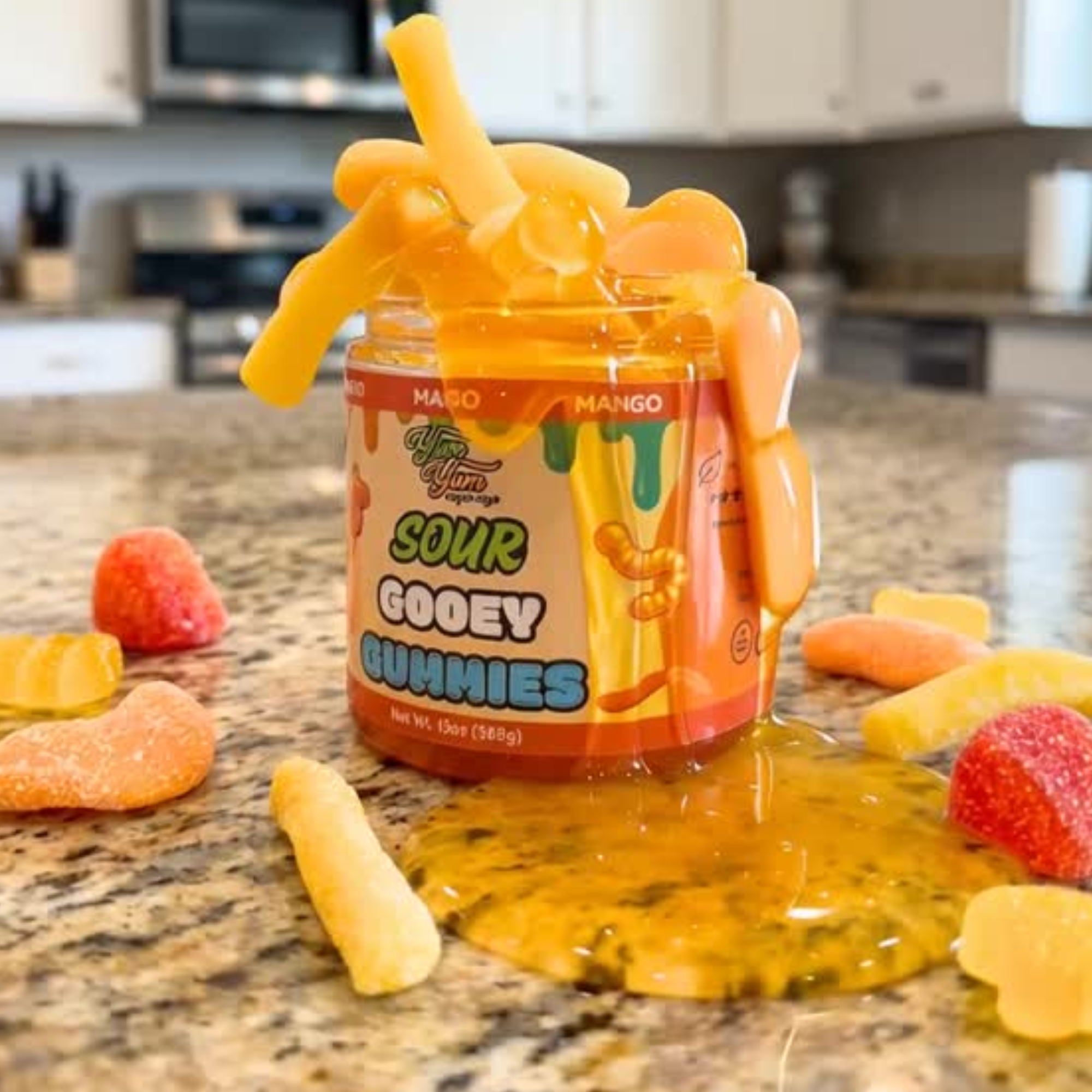 Sour Gooey Gummies – Blue Raspberry, Wild Cherry & Green Apple Candy | Yum Yum Candy Shop