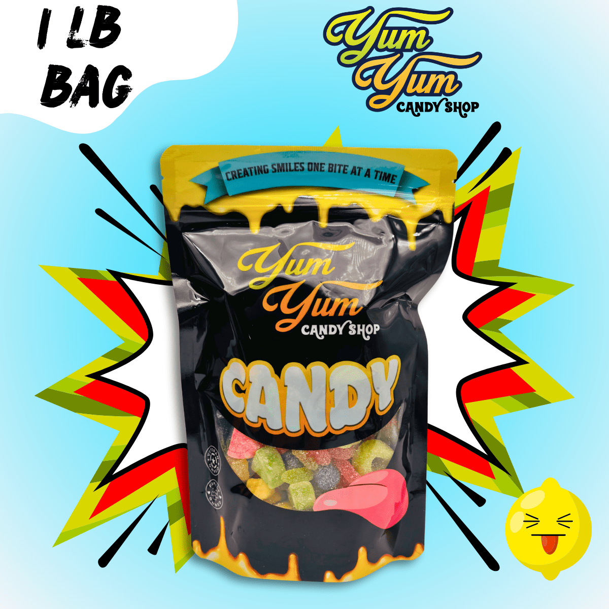 Ultimate Sour Only Pick N Mix Gummy Candy – Chewy Variety Mix of Gummies | Yum Yum Candy Shop