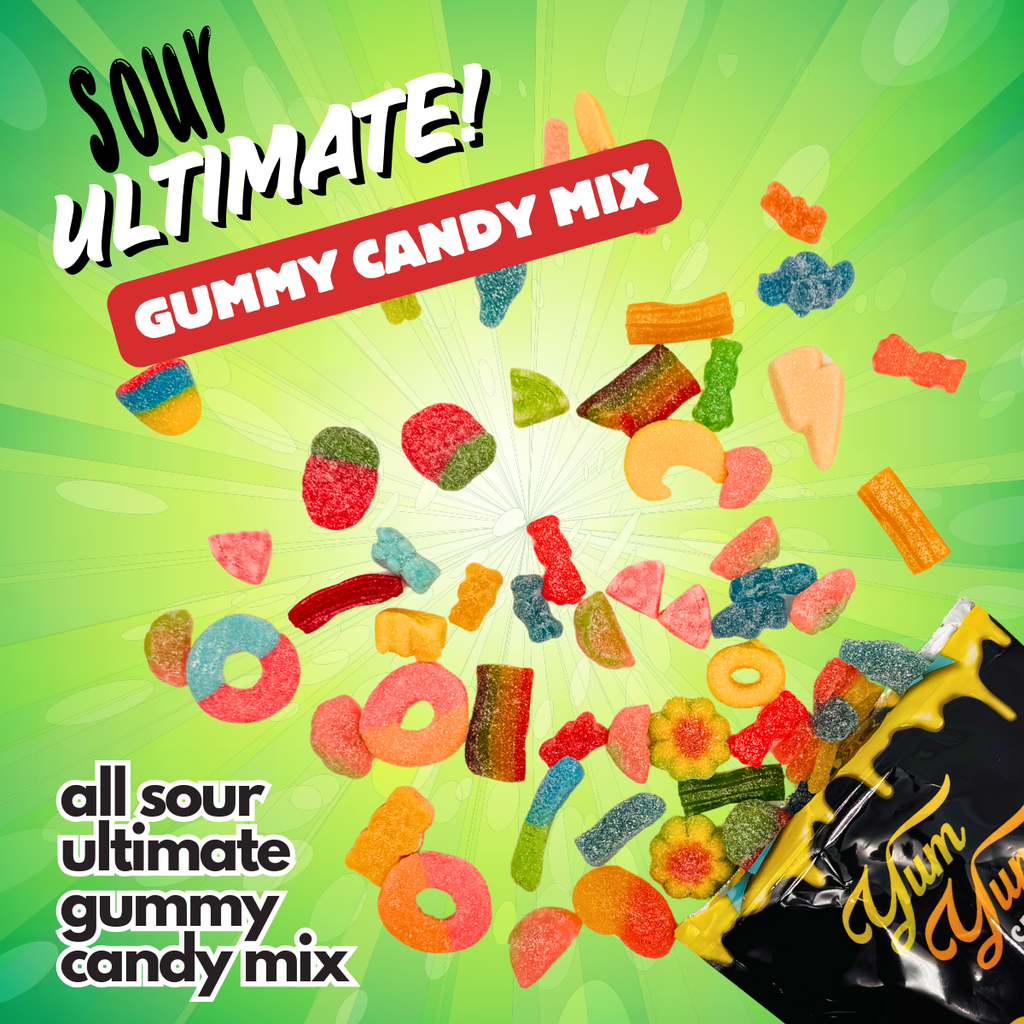 Ultimate Sour Only Pick N Mix Gummy Candy – Chewy Variety Mix of Gummies | Yum Yum Candy Shop