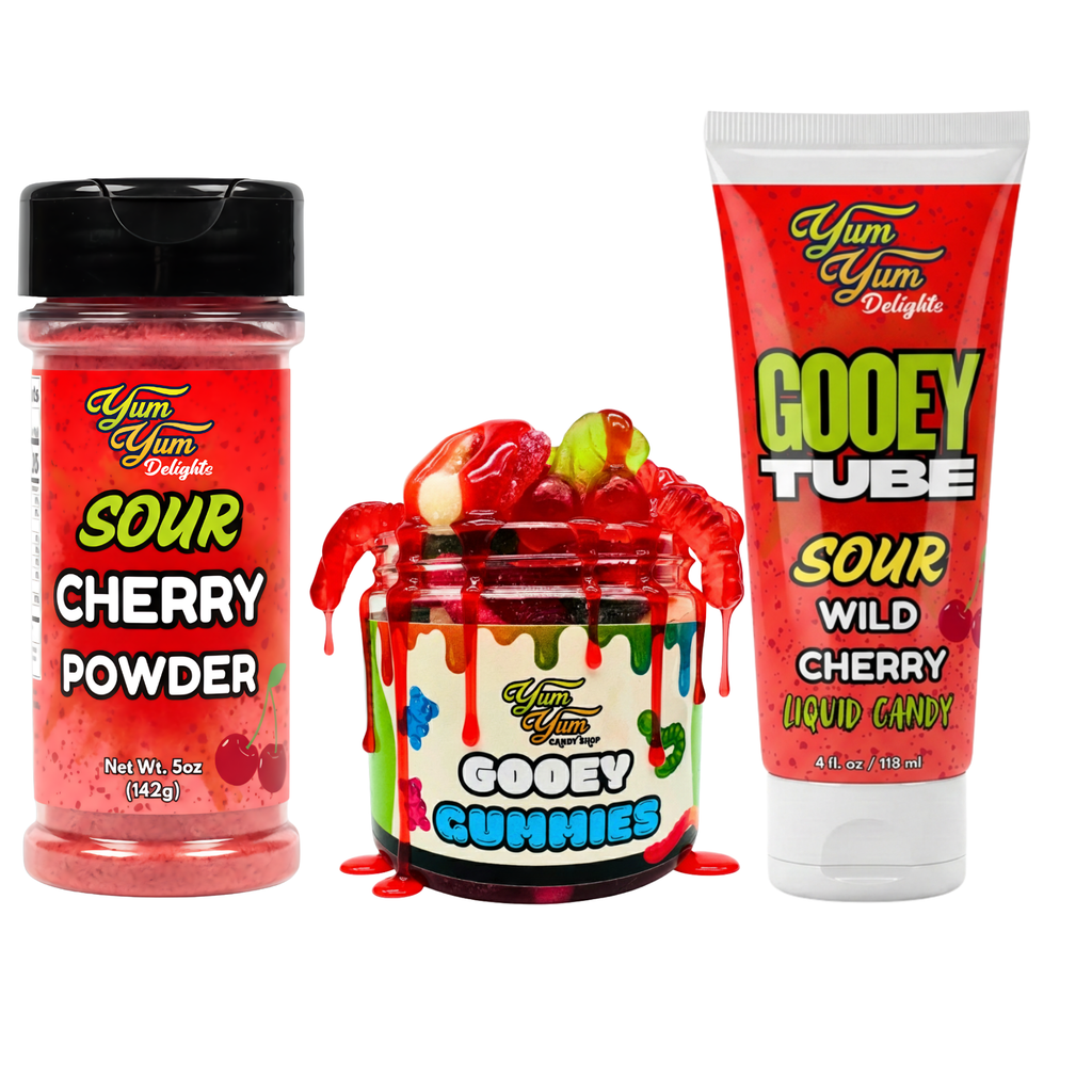 Tiktok Viral Candy Bundle Gooey Gummies Candy Powder Gooey Tubes
