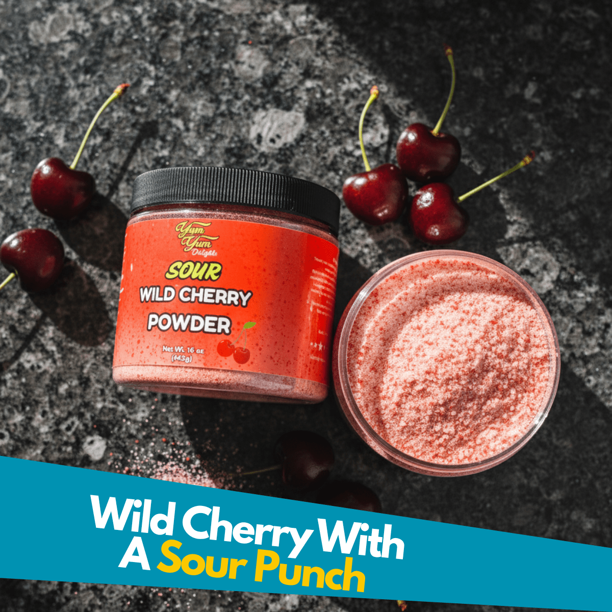 Candy Dipping Powder – Sour Blue Raspberry, Wild Cherry & Cotton Candy | Yum Yum Candy Shop