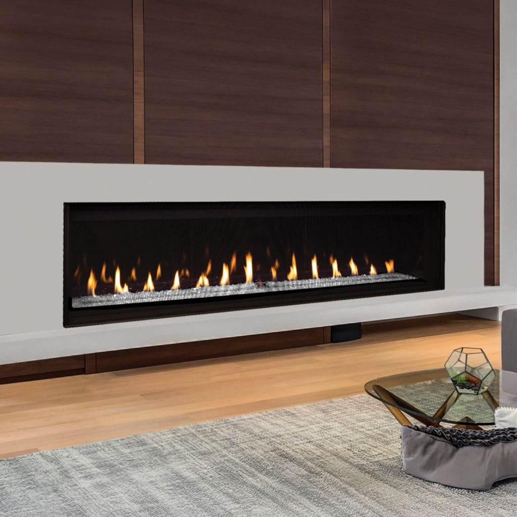 Superior Fireplaces 84-Inch Linear Direct Vent Electric Ignition Natural Gas Fireplace With Screen Barrier [DRL6084TEN] (SAK15198)