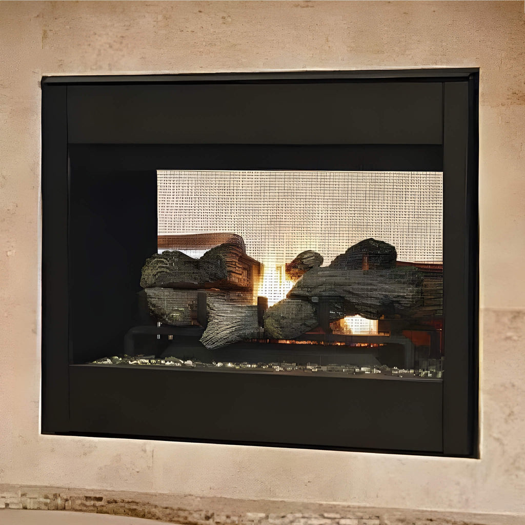 Superior Fireplaces 35-Inch Electronic Ignition Natural Gas Direct Vent See-Through Fireplace [DR35STDEN] (SAK20581)
