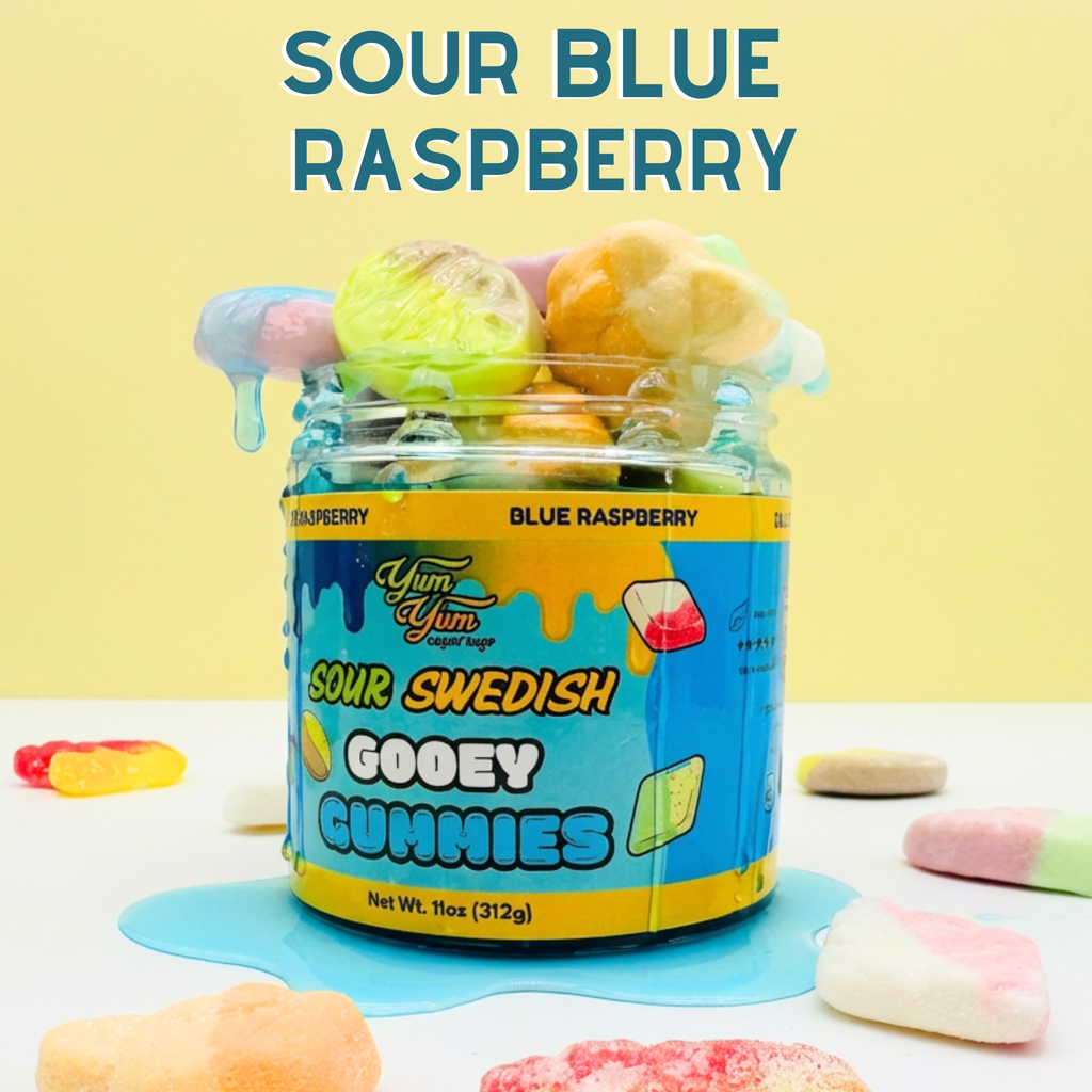 Sour Swedish Gooey Gummies With Bubs The Viral Blue Raspberry Sweet & Sour Fusion