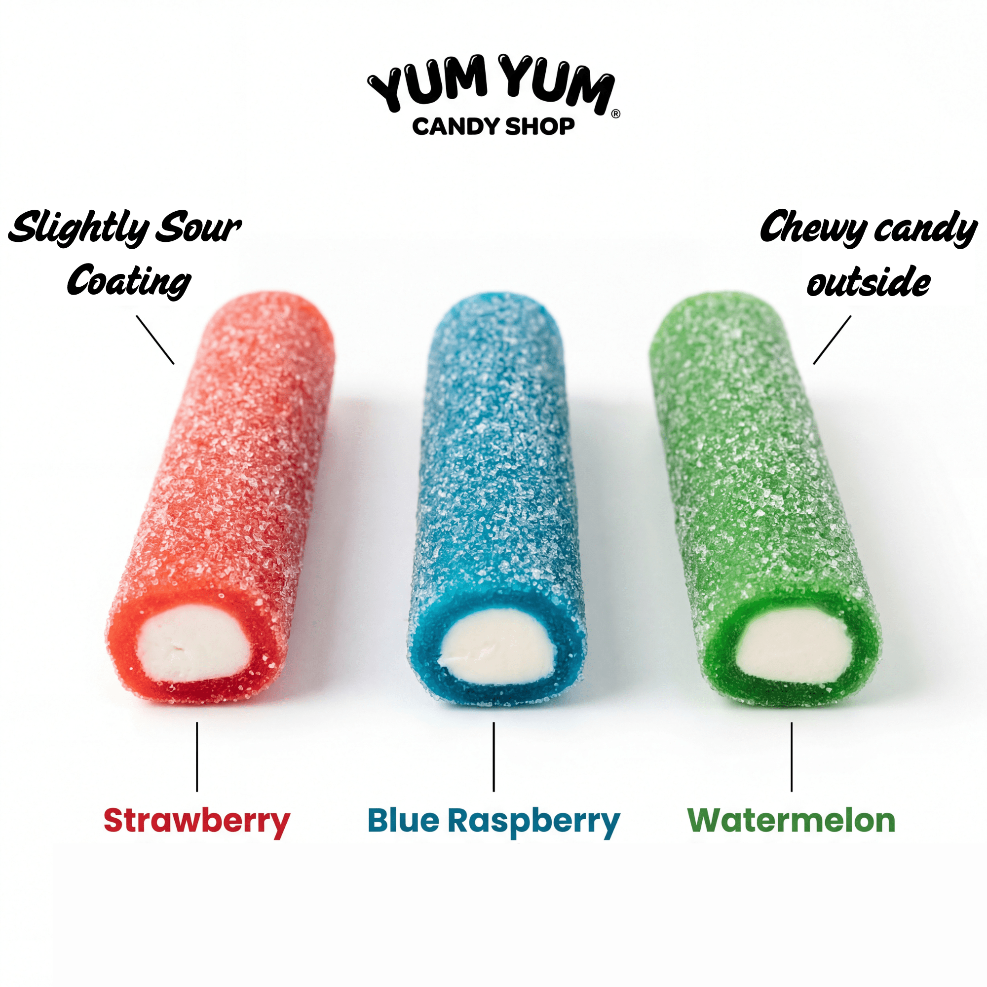 Swedish Filled Candy Logs - Slightly Sour Chewy Licorice with Sweet Nougat Center