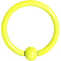 16G 3/8 Yellow Acrylic Over Steel Captive Ring