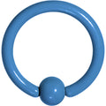 16G 5/16 Blue Acrylic Over Steel Captive Ring