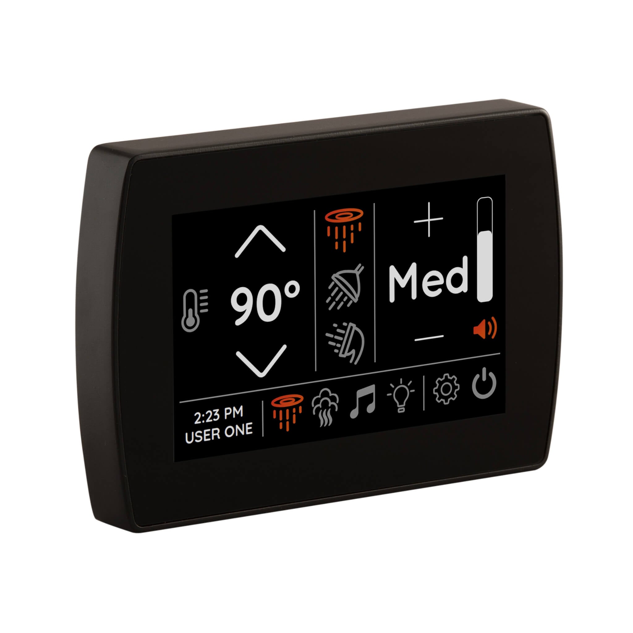 ThermaSol Black SignaTouch 5-Inch Shower Control Package With Digital Shower Valve [DSP-SIG] (SAK31826)