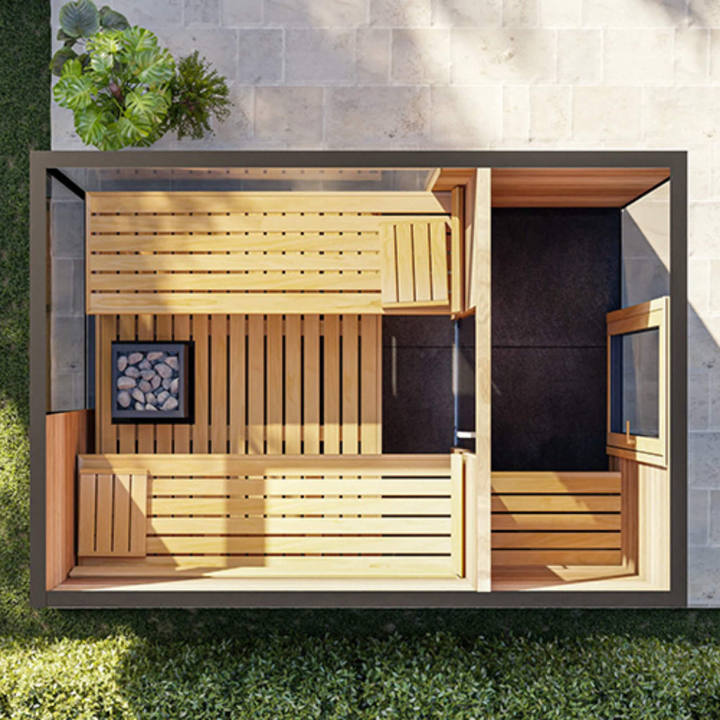 ThermaSol Ombra Fully-Assembled 5-Person Outdoor Sauna Cabin [Made-To-Order] [14-OMBRA] (SAK63017)