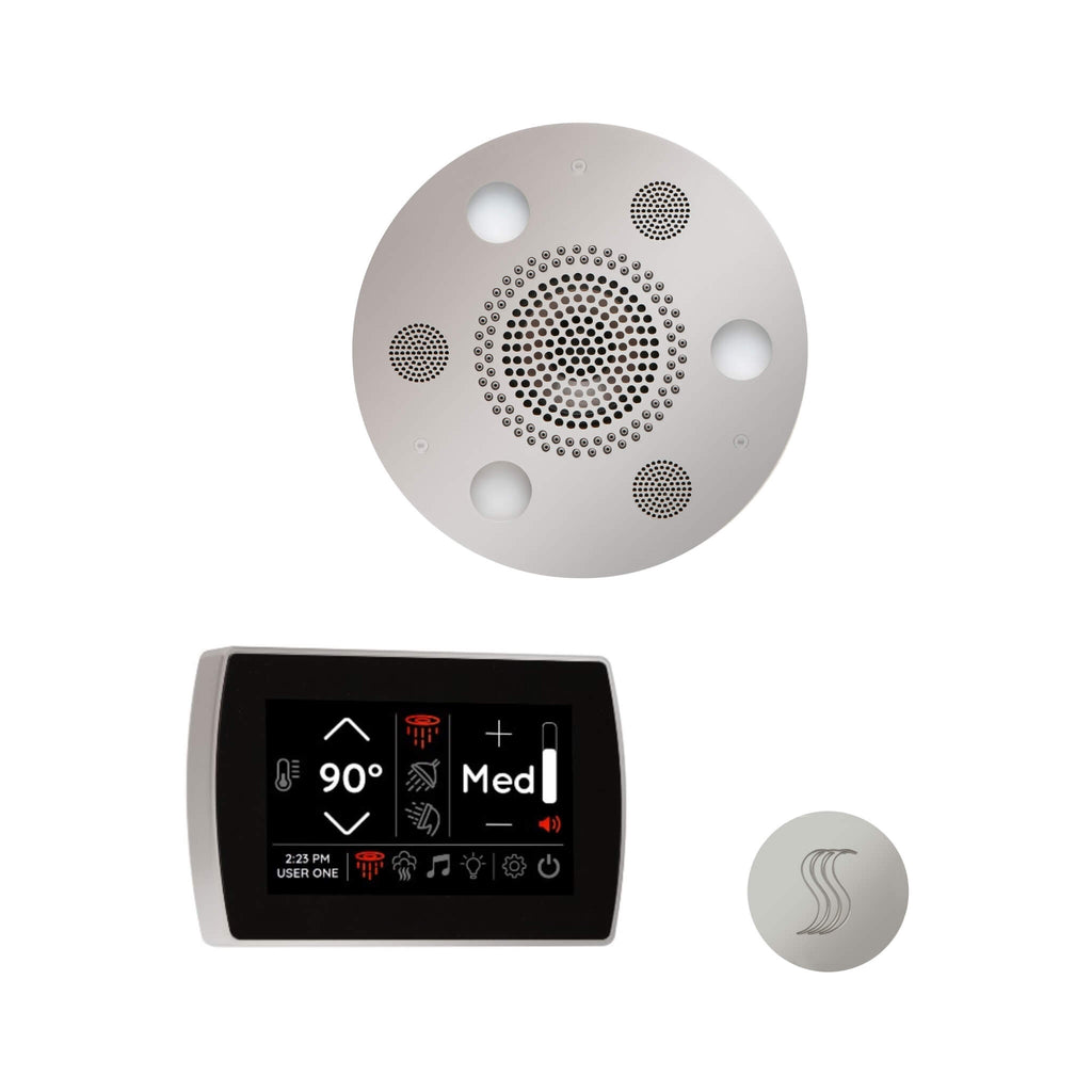 ThermaSol SignaTouch 5-Inch Polished Nickel Round Steam Control Package With Flushmount [WSTPSR] (SAK92051)