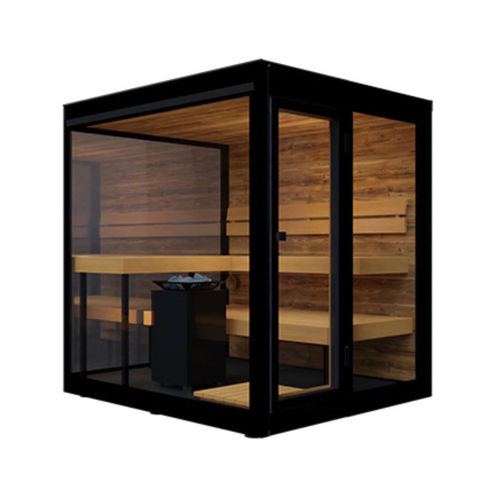 ThermaSol Vue 4-Person Outdoor Mirrored Glass Sauna [Made-To-Order] [14-VUEDL/R] (SAK84963)