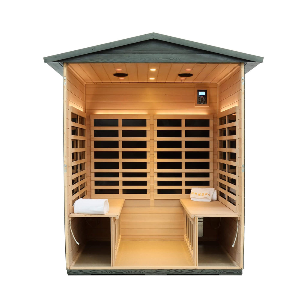 Thermora Eterna 4-Person Full-Spectrum Low EMF Carbonized Composite Infrared Sauna Room With Bluetooth Speakers (SAK70182)
