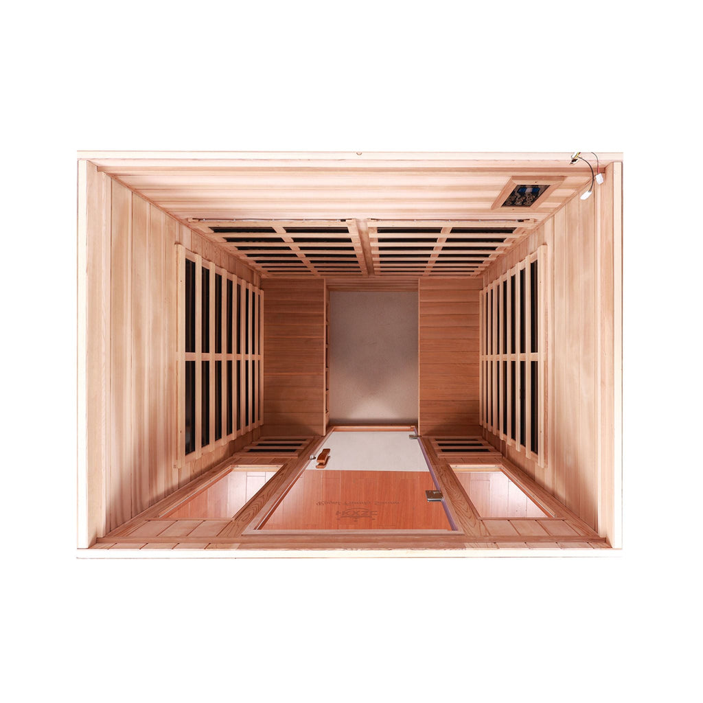 Thermora Kairo 4-Person Outdoor Infrared Hemlock Sauna With Tempered Glass Door (SAK82140)