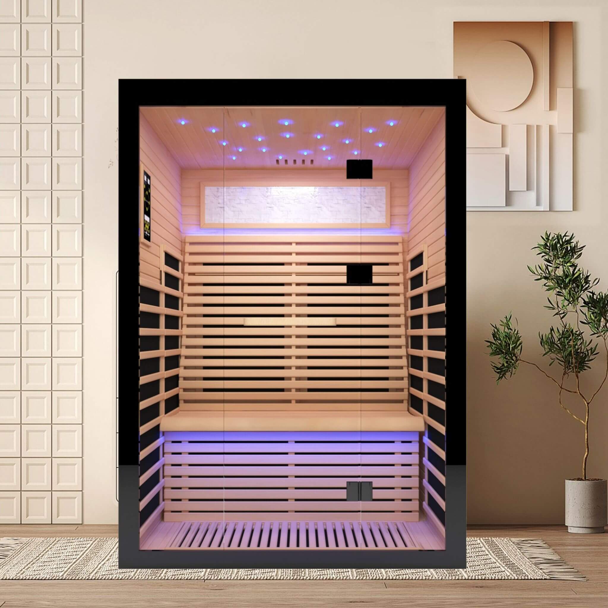 Thermora Vapor Luxury 2-Person Canadian Hemlock Wood Far Infrared Home Sauna (SAK56874)