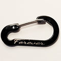 Personalized Engraved Carabiner Key Pear Shaped With Snap Hook - Engraved Handwriting Carabiner