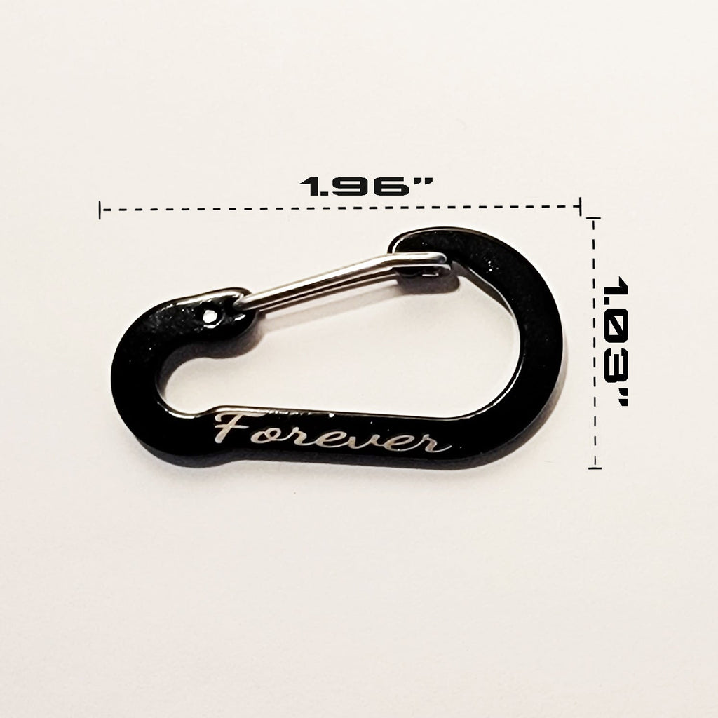 Personalized Engraved Carabiner Key Pear Shaped With Snap Hook - Engraved Handwriting Carabiner