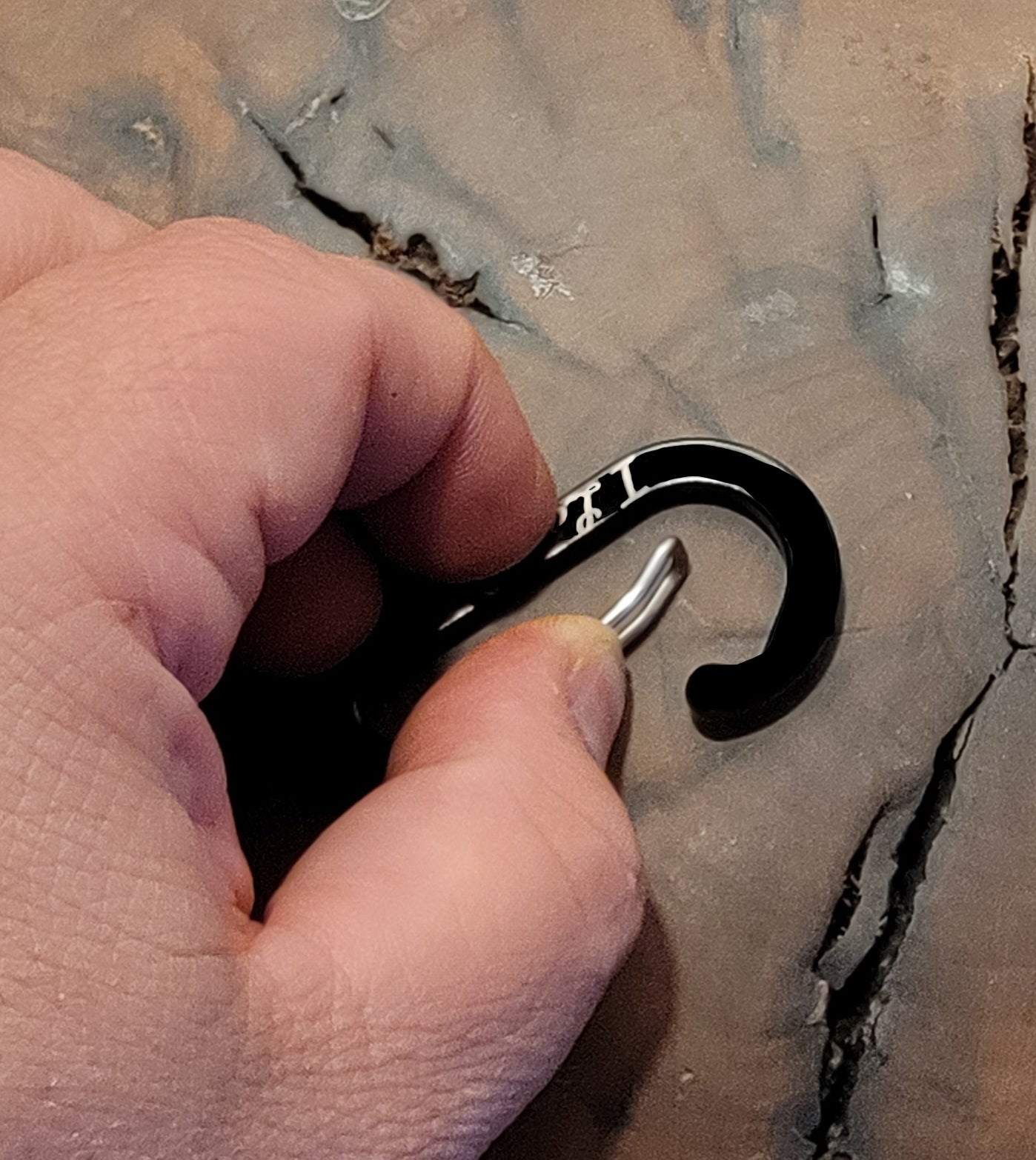 Personalized Engraved Carabiner Key Pear Shaped With Snap Hook - Engraved Handwriting Carabiner