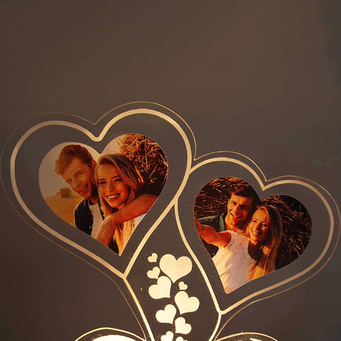 Personalized Photo Collage and Names Infinity Hearts - Couples Gift