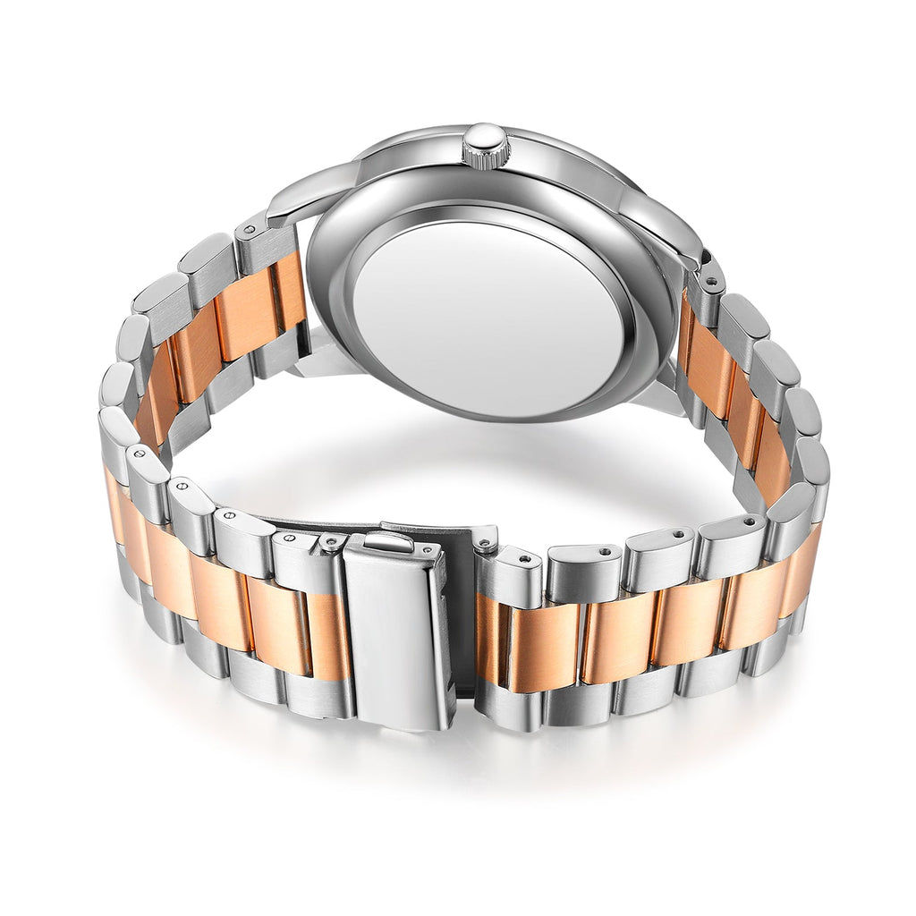 Personalized Men's Photo Watch With Engraving Silver Rose Gold Father's Day