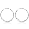 Personalized Cursive Script Name Hoop Earrings - Gold, Silver, Rose Gold