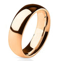 Personalized Women's Promise Ring Wedding Band - Rose Gold Stainless