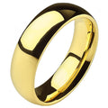 Personalized Women's Promise Ring Band - Dome Band 14k Gold Over Titanium