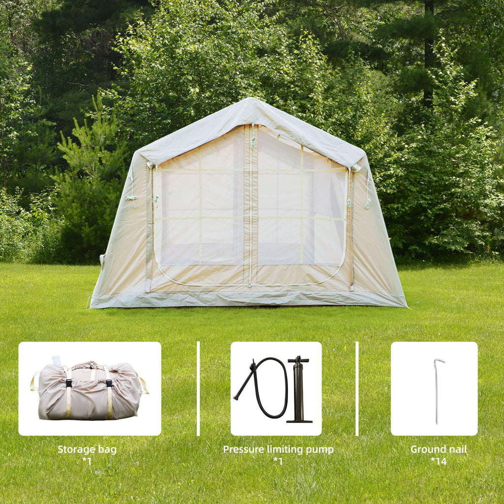 Trailora 4-Season Outdoor Inflatable Blow Up Camping Tent With Air Pump [4-6 People] (SAK46821)