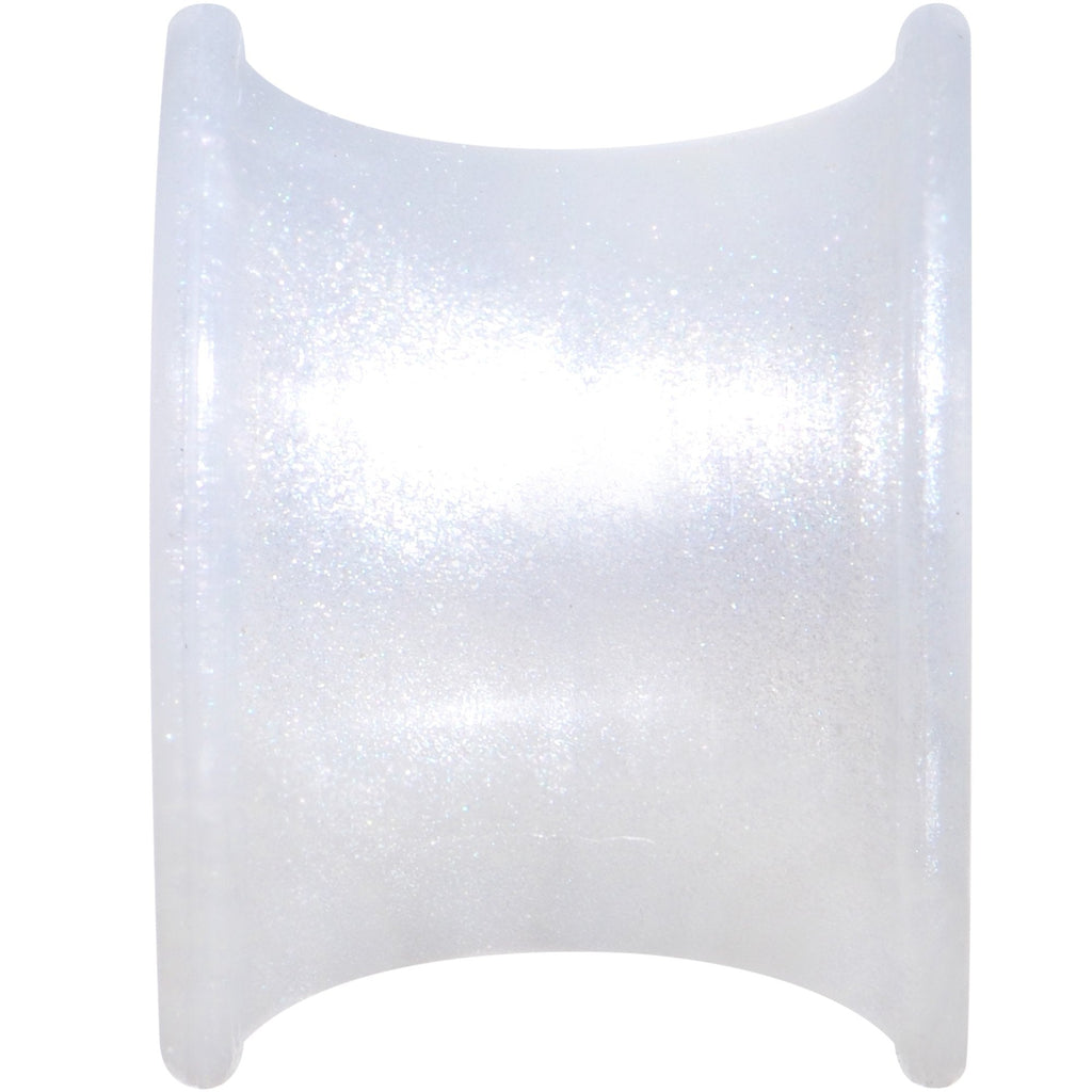 Thin Flexible White Silicone Tunnel Plug Set 6mm to 25mm